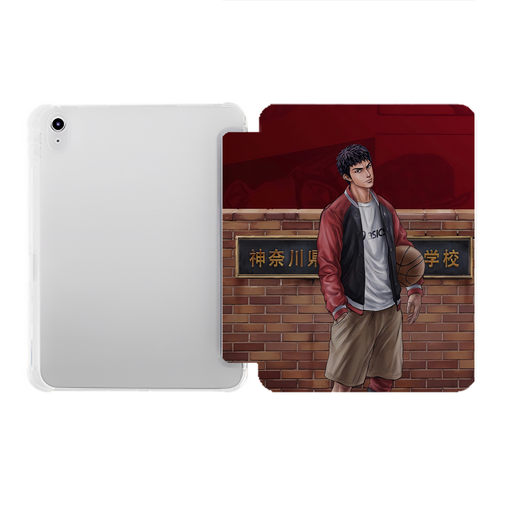 （画像用） SLAM DUNK／スラムダンク IPad ケース ペン収納付き 三つ折りスタンド PUレザー×シリコン 対応機種9.5/10.5/10.9インチ